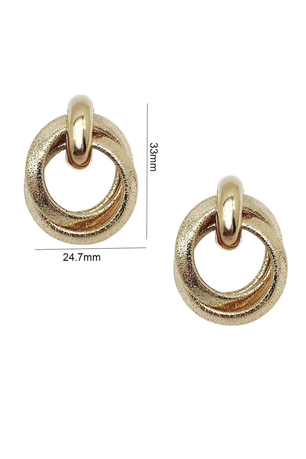 Double Loop Dangle Earrings