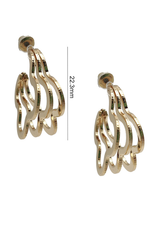 Geometric Triple Hoop Earrings