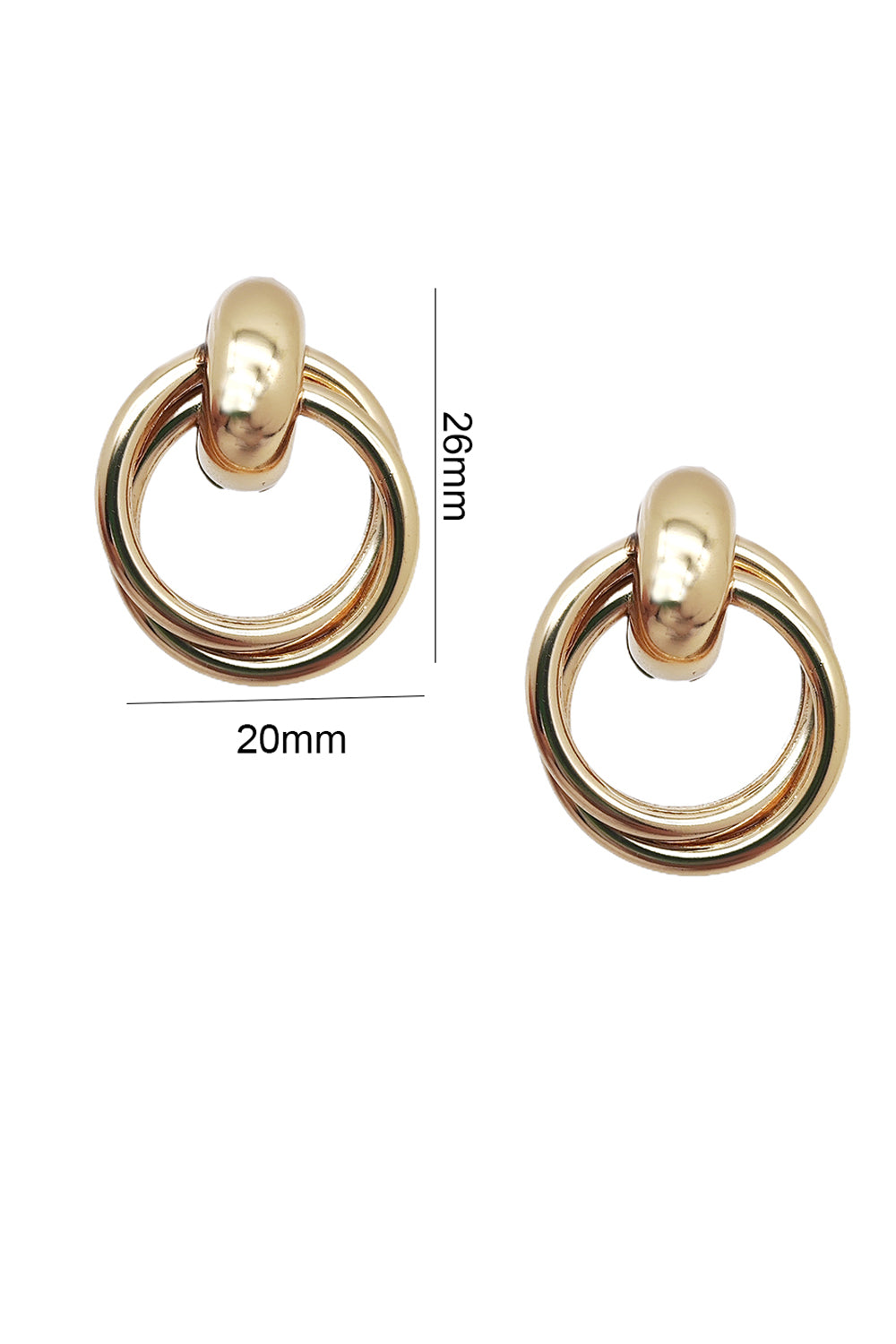 Double Loop Stud Earrings