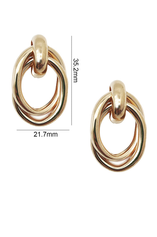 Double Loop Stud Earrings