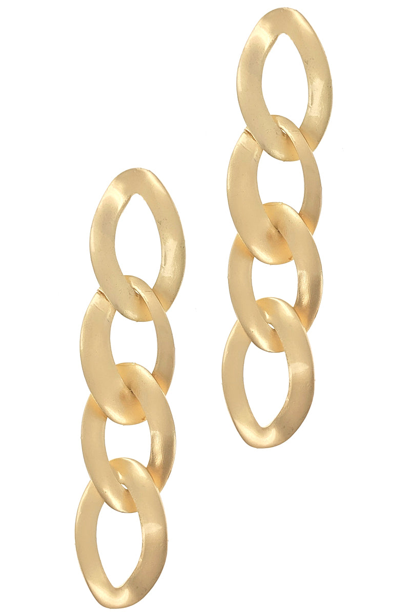 Gold Chain Link Earring