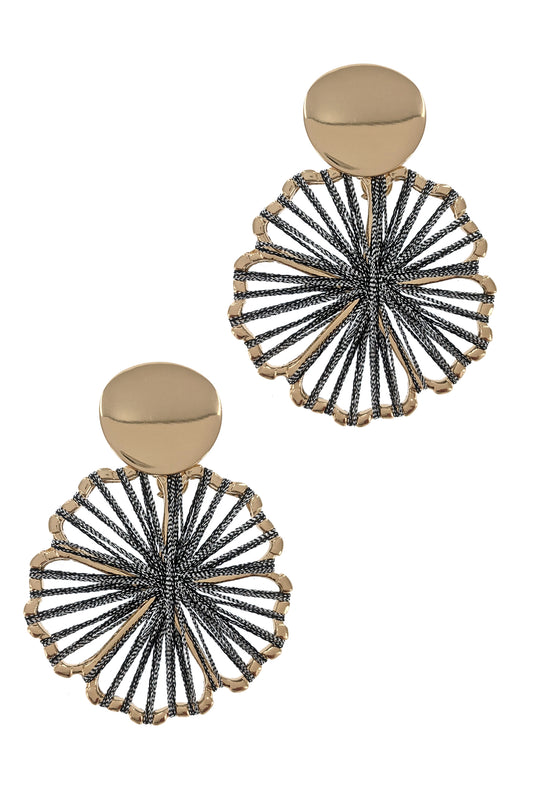 Black & White Satin Silky Threaded Fashion Earrings