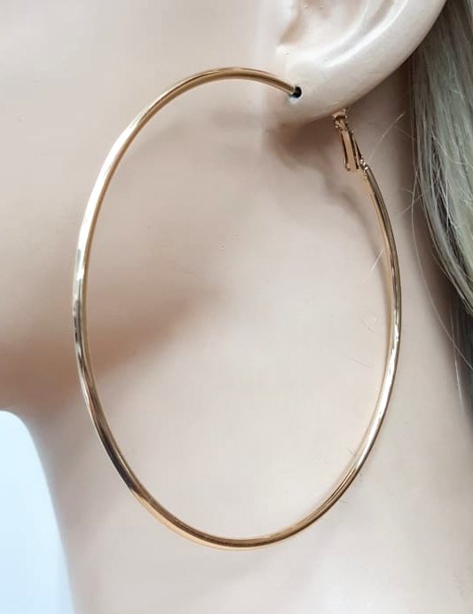 Gold 80mm Hoop Earring