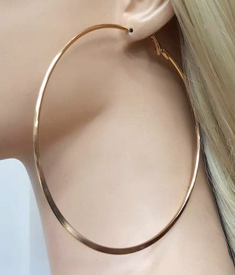 Gold 100mm Hoop Earring