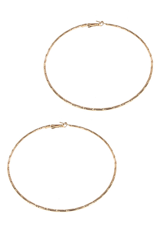 Gold Hoop 90mm Earring