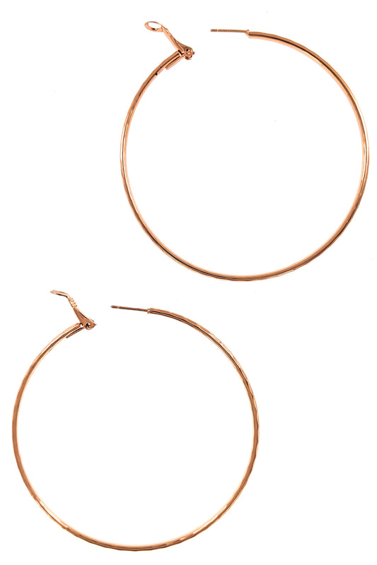 Rose Gold 90mm Hoop Earring