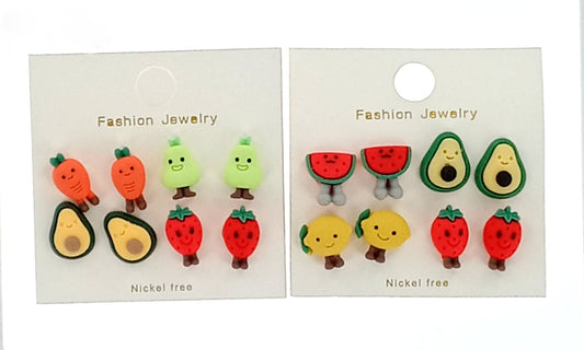 Mix Fruit Stud Earrings