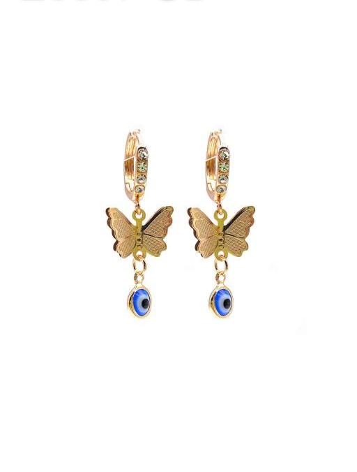 Gold Dipped Butterfly Dandle Earring