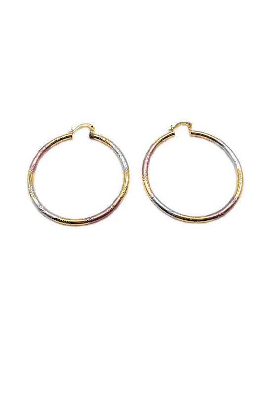 Gold Dipped 50mm Hoop Earring