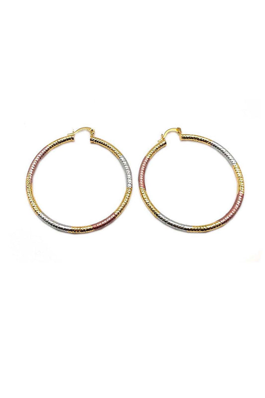 Gold Dipped 50mm Hoop Earring