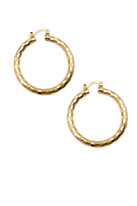 Gold Dipped Hoop Earrings