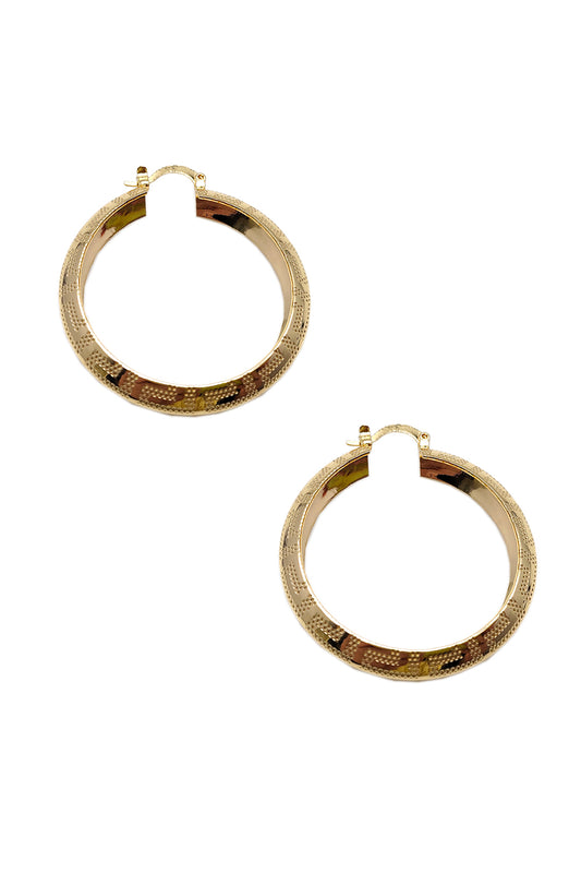 Gold Dipped Hoop Earrings