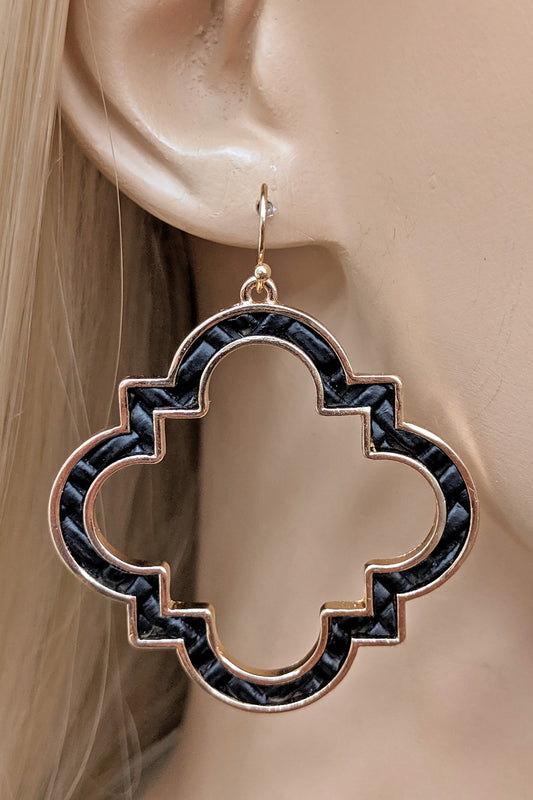 Black Clover Drop Earrings