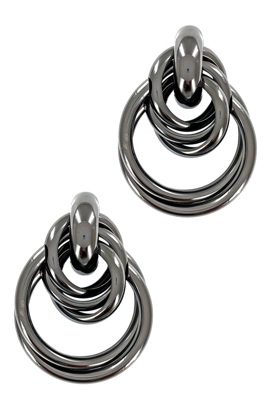 Hematite Interwoven Earring