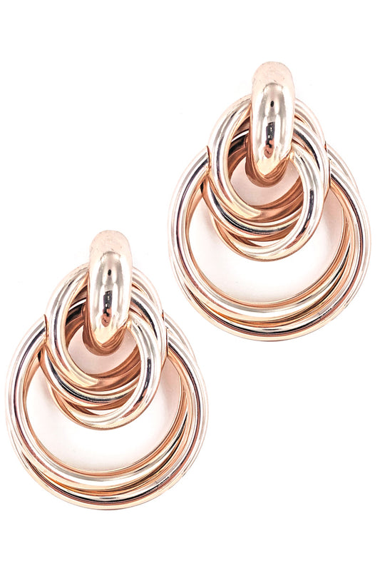 Rose Gold Interwoven Earring