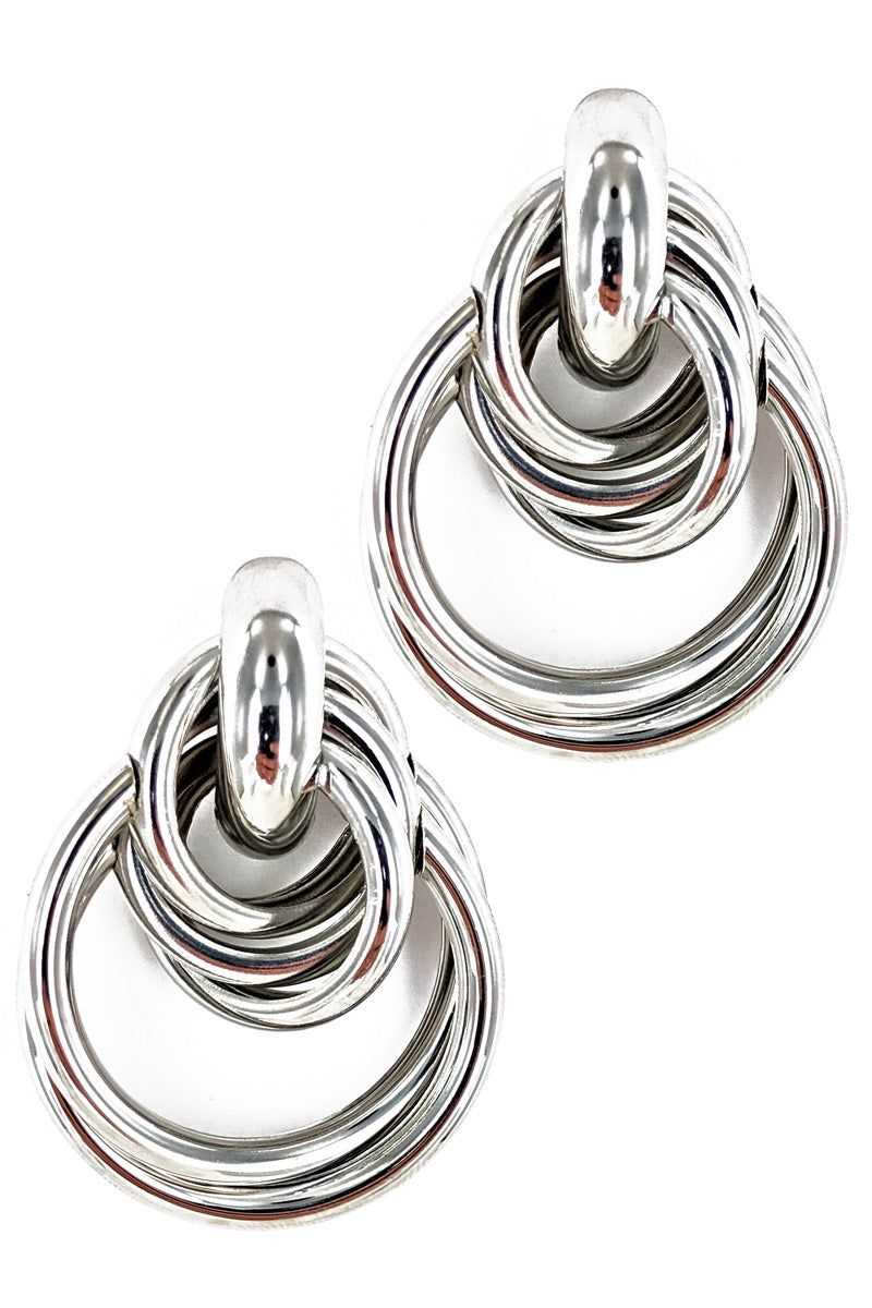 Silver Interwoven Earring