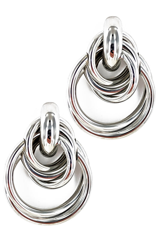 Silver Interwoven Earring