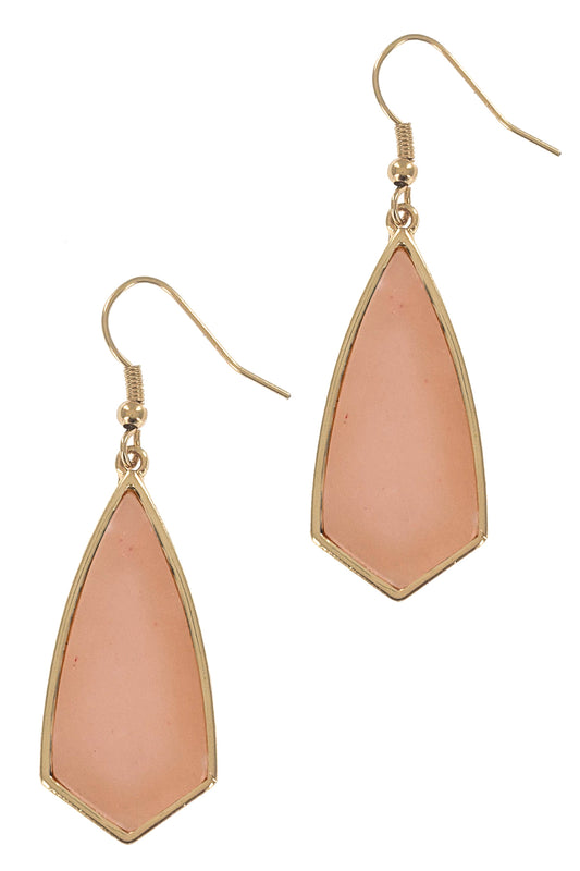 Pink Geometric Dangle Earrings