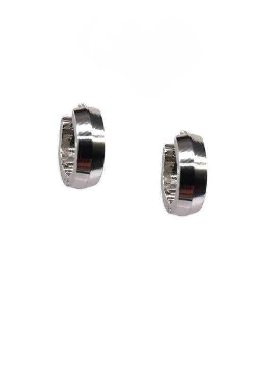 Silver Stainless Steel Small hoop Earrings