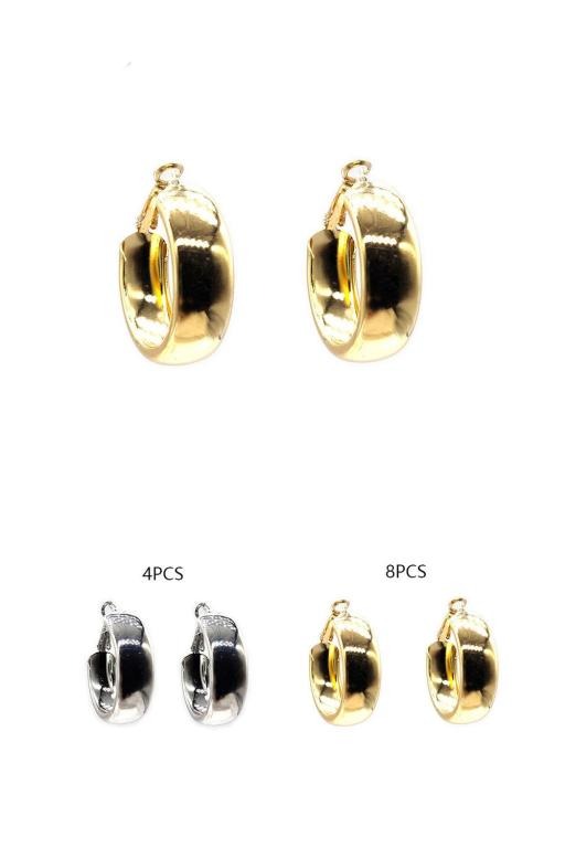 Silver & Gold Casual Hoop Earrings