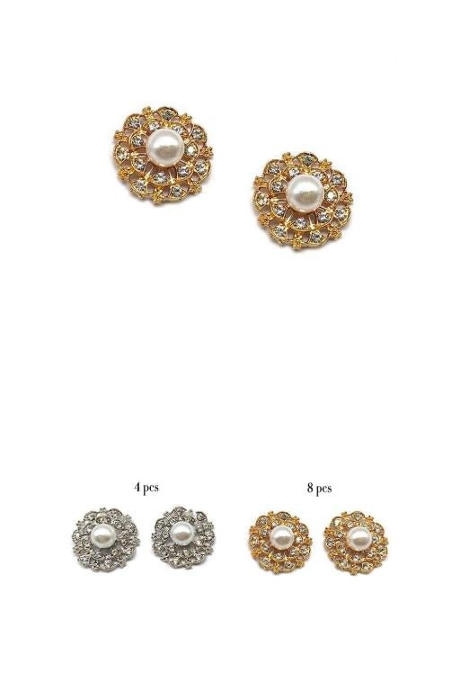 Pearl Flower Design Earrings