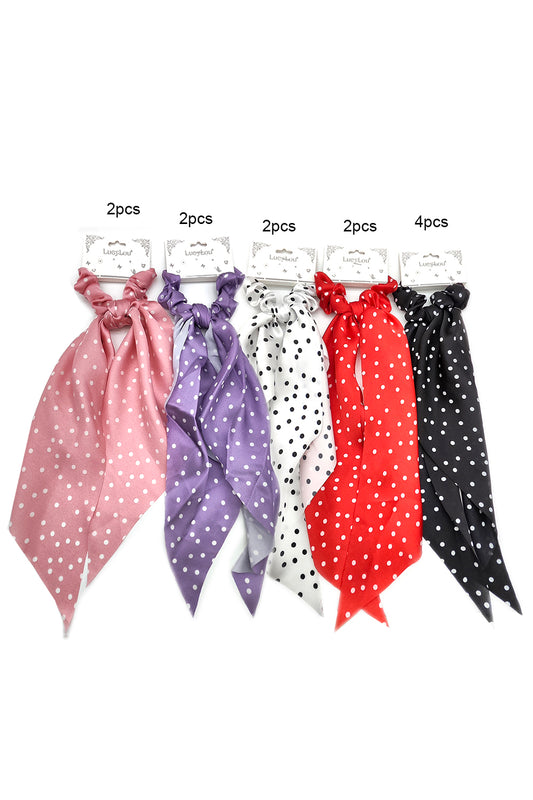 Polka Dot Scarf Hair Scrunchies