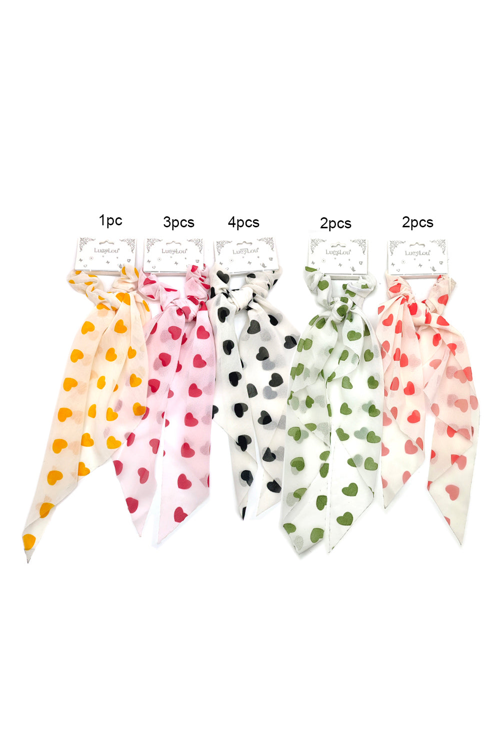 Heart Scarf Hair Scrunchies