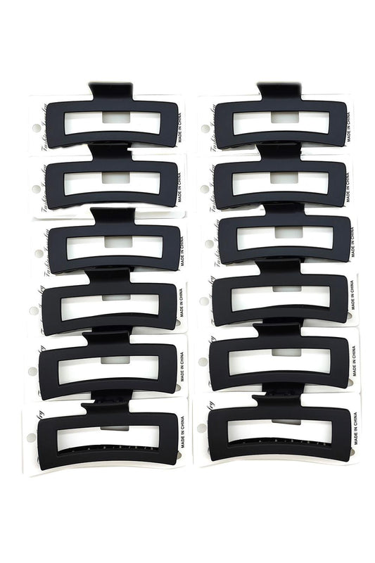 Black Matte Finish Fashion Hair Clips