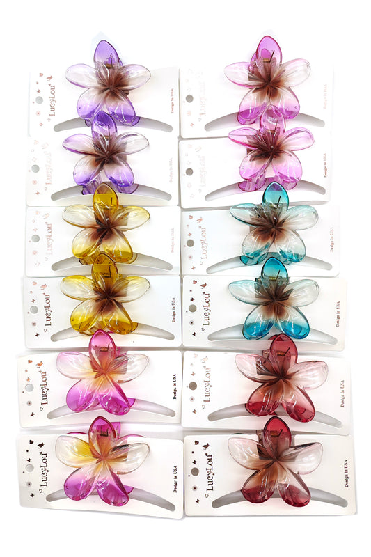 Plumeria Hair Claw Clip