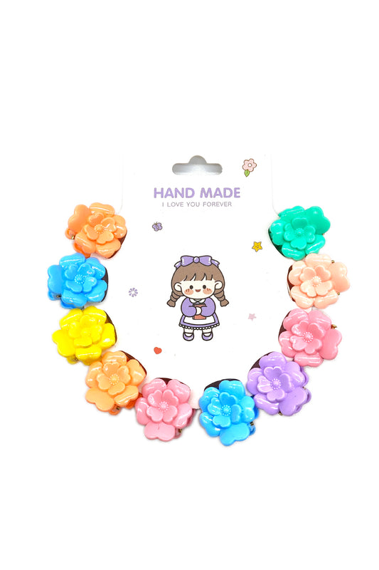 Mini Flower Design Hair Clips