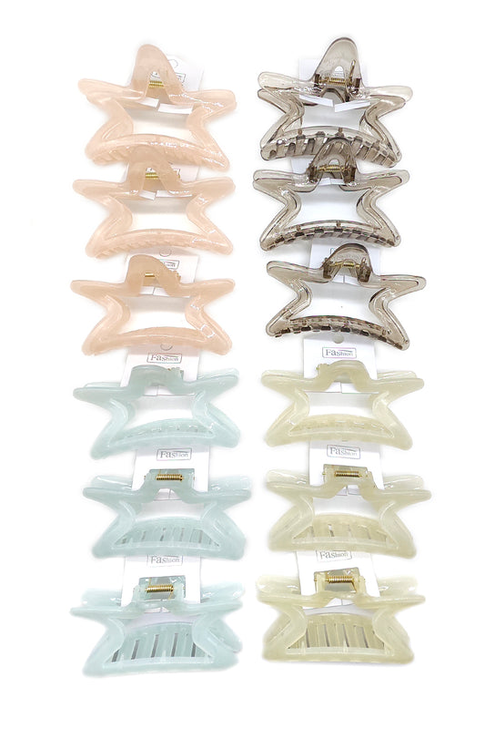 Star Design Hair Claw Clip