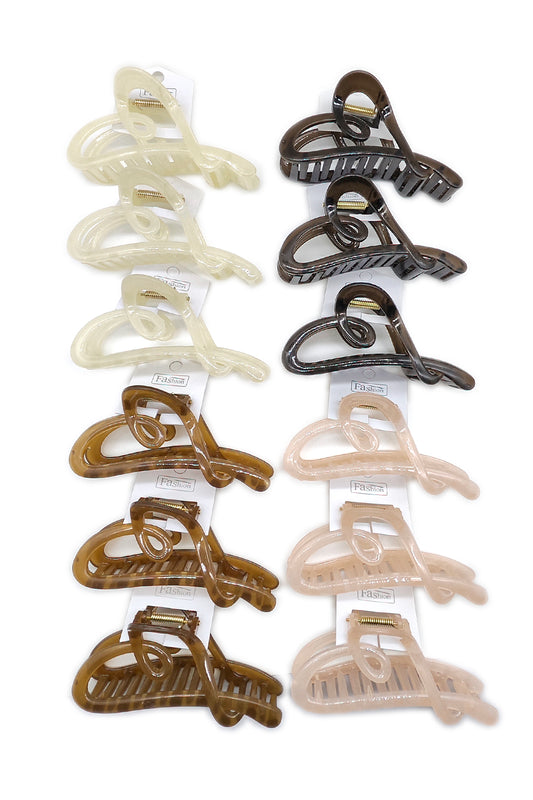 Heart Design Hair Claw Clip