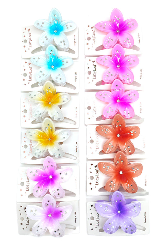Plumeria Hair Claw Clip