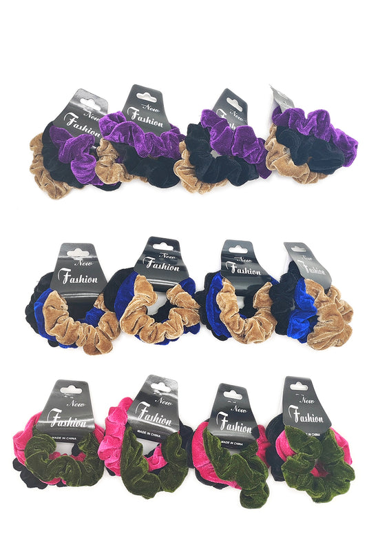 Women's Velvet 3 piece Hair Scrunchies