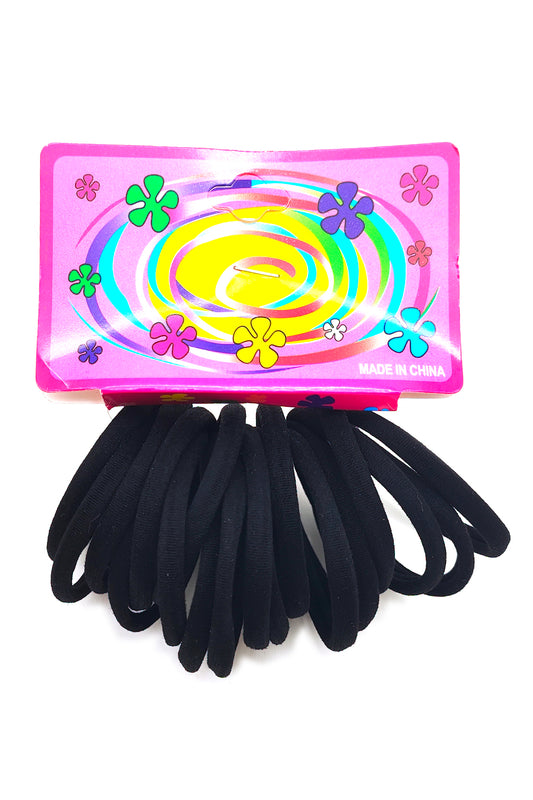 Black Seamless Elastic Ponytail Holder