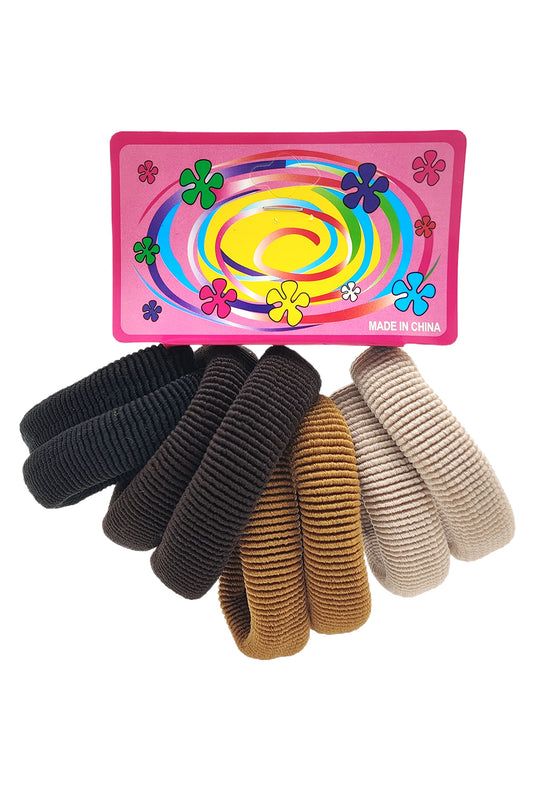 Brown Seamless 8-piece Hair Ties
