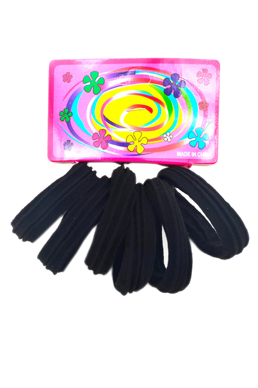 Black Seamless Elastic Ponytail Hair Holder