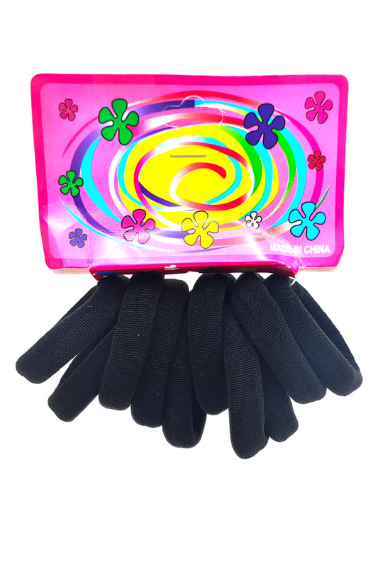 Black Seamless Elastic Ponytail Holder