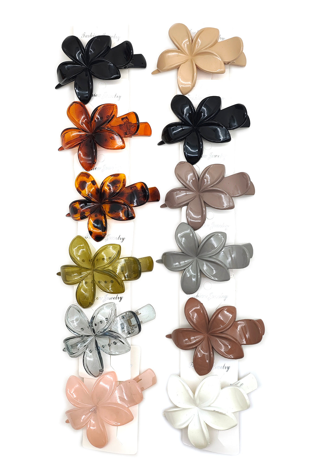 Plumeria Design Duckbill Hair Clip