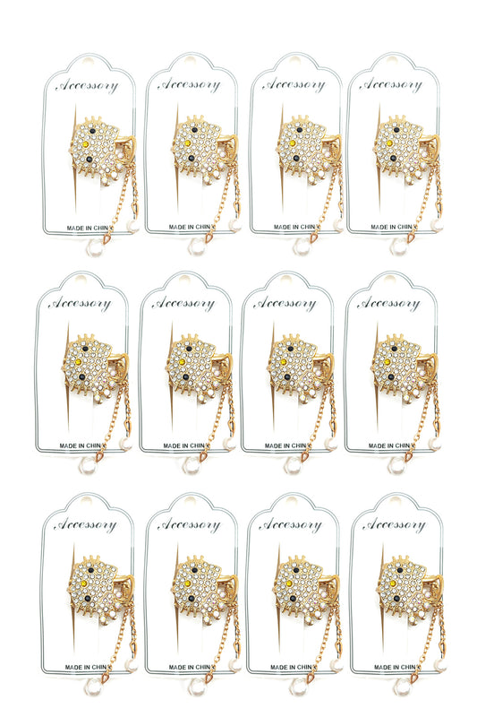 Cat Design Rhinestone Hair Clip