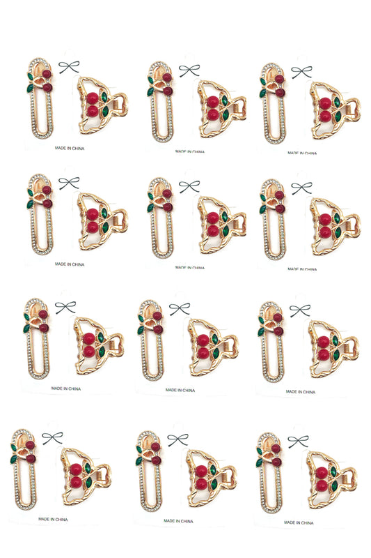 Cherry Design Hair Clips
