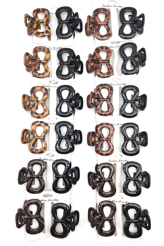 Bow Design 24 piece Hair Claw Clip