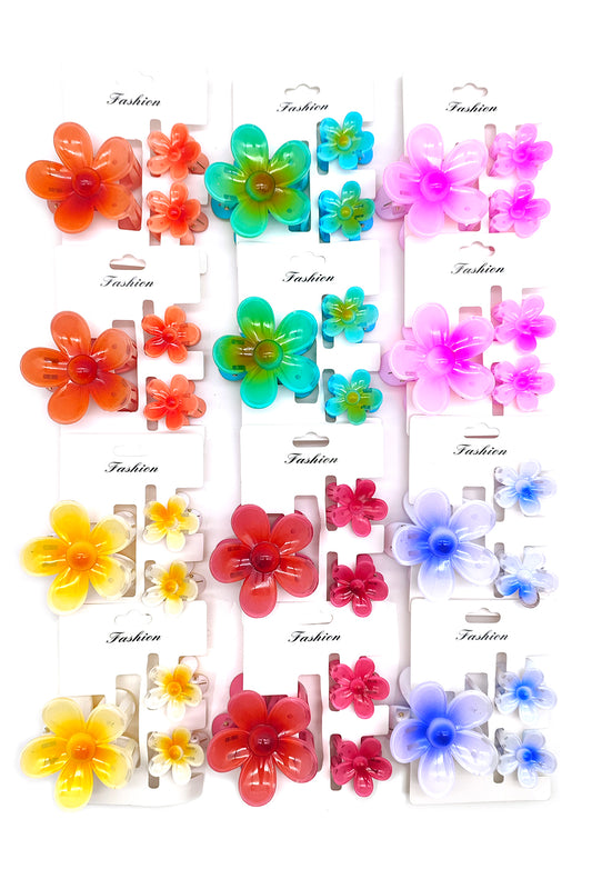 Flower Design 36 Piece Hair Clips