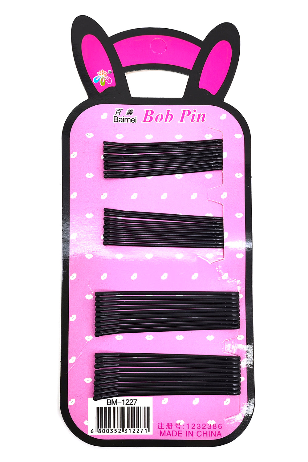 Black Two Size Hair Bobby Pins