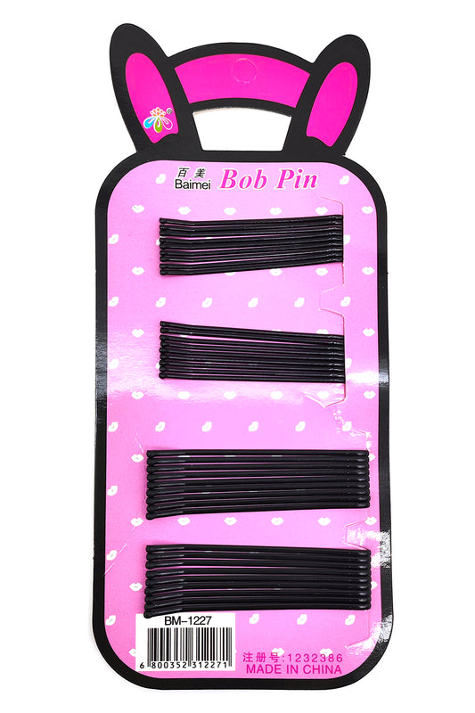 Black Two Size Hair Bobby Pins