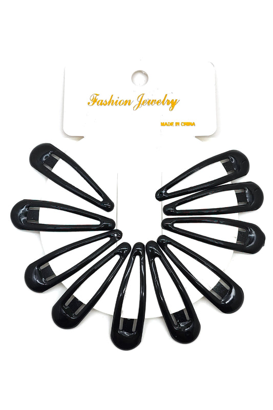 Black Hair Snap Clips