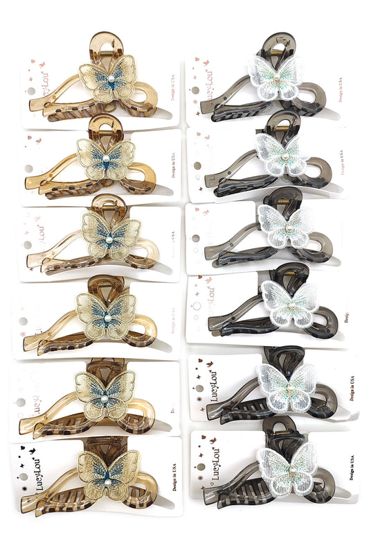 Butterfly Design Hair Claw Clip