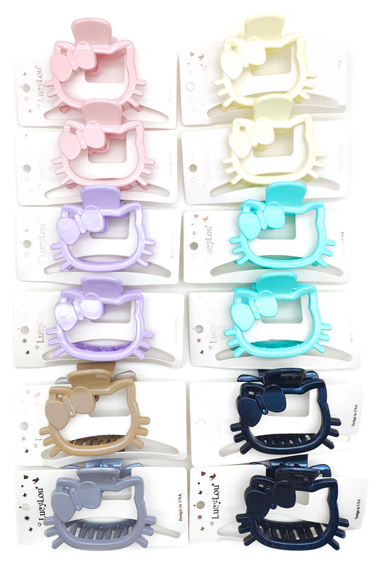 Cat Design Hair Claw Clip