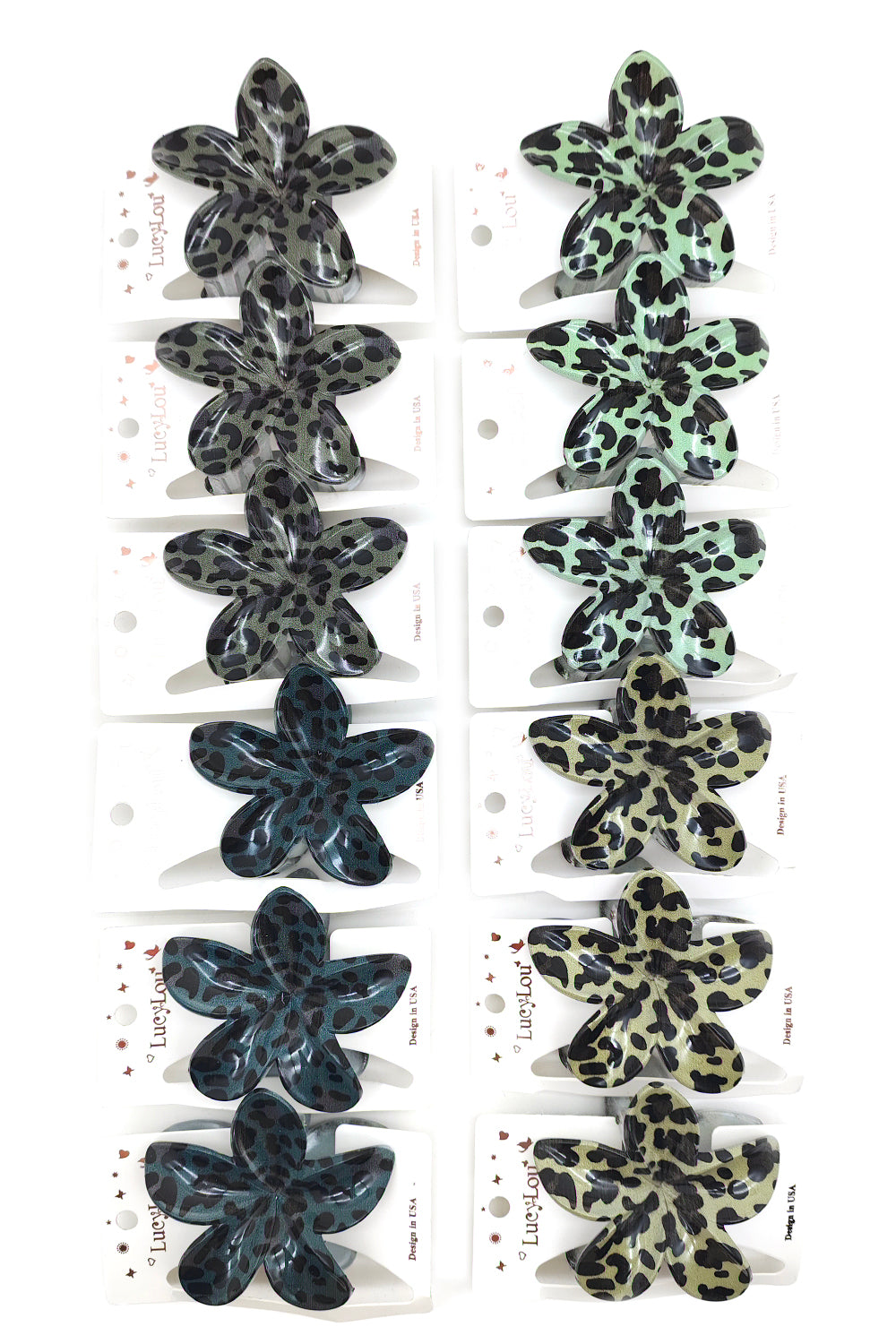 Plumeria Design Hair Claw Clip