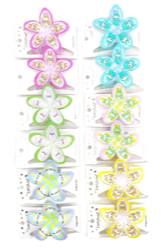 Plumeria Character Print Hair Claw Clip